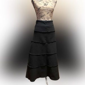 Warm, black, thick raver skirt, vintage 90s, Size L